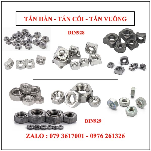 TÁN HÀN - TÁN CỐI - TÁN VUÔNG DIN928-DIN929